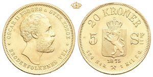 20 kroner/5 species 1875