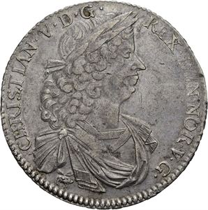 CHRISTIAN V. KONGSBERG. Speciedaler 1693. "Hæc boreas...". S.13