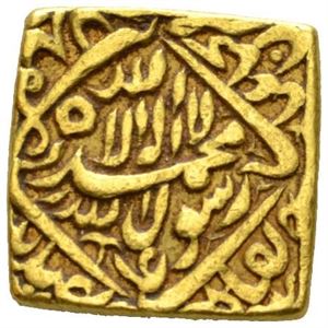 Mogul India, Akbar 1556-1605, tung mohur 990 AH, Urdu Zafar Quarin.