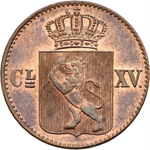 CARL XV 1859-1872, KONGSBERG, 1/2 skilling 1867