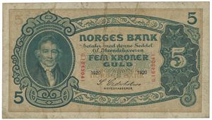 5 kroner 1920. G.1643041