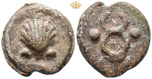 Anonymous. Circa 289-245 BC. Æ aes grave sextans (38 mm, 40,05 g)