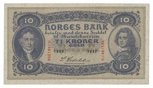 10 kroner 1932. S1461356
