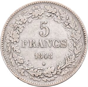 Leopold I, 5 francs 1848