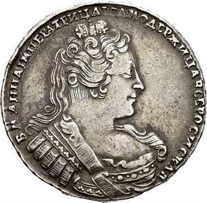 Anna, rubel 1733. Kadashevsky Mint