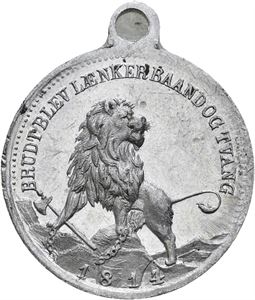 1896. Landskap med løve. Aluminium