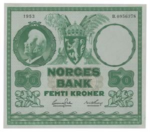 Norway. 50 kroner 1953. B0956378