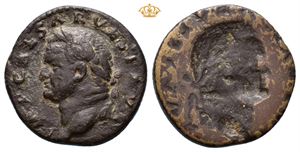 SYRIA, Seleucis and Pieria, Antioch. Vespasian, AD 69-79. Æ brockage semis (orichalcum, 2 mm, 4,38 g).