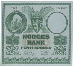 50 kroner 1965 F