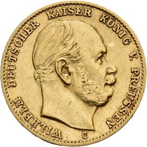 Preussen, Wilhelm I, 10 mark 1873 C. Ripe/scratch