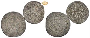 Lott 2 stk. 2 skilling 1652 S.32 og 1 skilling 1653