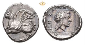 THRACE, Abdera. Circa 360-350 BC. AR drachm or tetrobol (2,81 g)