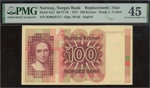 100 kroner 1977 HJ