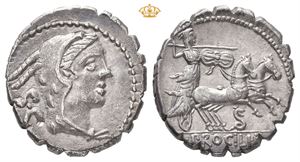 L. Procilius. 80 BC. AR serrate denarius (3,84 g)