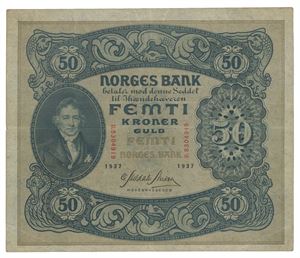 50 kroner 1937. B5304919