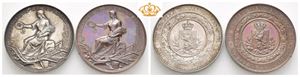 Det Kongelige Selskab For Norges Vel. Sølv og bronse i orig. etui