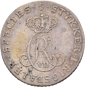 Norge, Christian VII, 1/5 speciedaler 1796. S.8