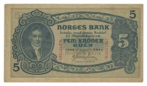 5 kroner 1944. W0027287