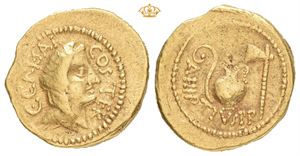 The Ceasarians. Julius Caesar. Early 46 BC. AV aureus (21 mm; 8,00 g)