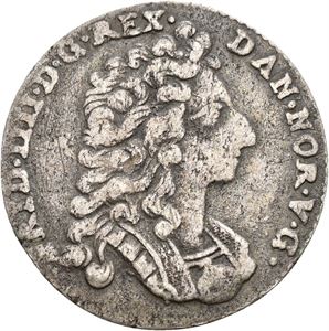 FREDERIK IV 1699-1730 1 mark 1717. S.1