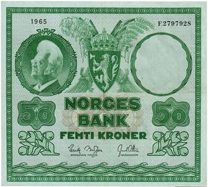 50 kroner 1965. F2797928