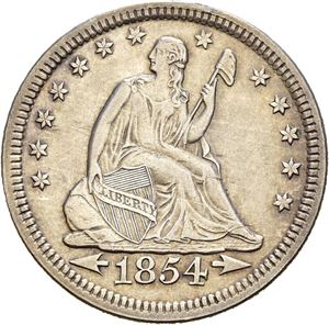 1/4 dollar 1854