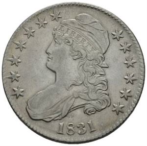 1/2 dollar 1831. Ex. Oslo Myntgalleri a/s nr.1 21/10-2012 nr.1202