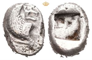 CARIA, uncertain. Circa 500 BC. AR stater (21,5 mm; 11,57 g)