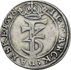 FREDERIK III 1648-1670. 2 mark 1658. S.36