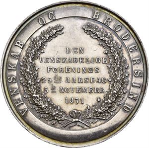 Den venskabelige forening af 1846. Andersen. Sølv. 42 mm