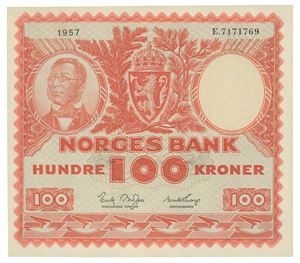 Norway. 100 kroner 1957. E7171769