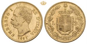 20 lire 1881 R