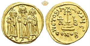 Heraclius, with Heraclius Constantine and Heraclonas. AD 610-641.