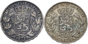 5 Francs 1872 og 75