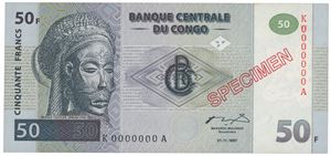 Congo Dem.rep. 50 francs