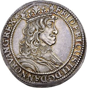 Frederik III 1648-1670, CHRISTIANIA, Speciedaler 1654. S.6