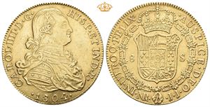 8 escudos 1804. Nuevo Reino