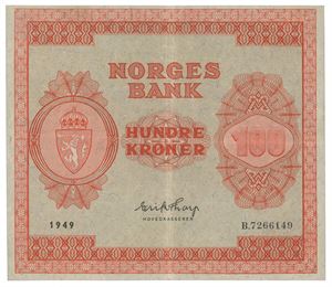 100 kroner 1949. B7266149