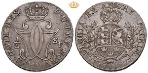 Christian VII (1766 - 1808) 1/2 speciedaler 1777