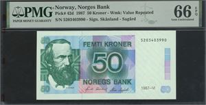 50 kroner 1987 PMG 66 EPQ