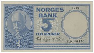 5 kroner 1956. C.9199470.