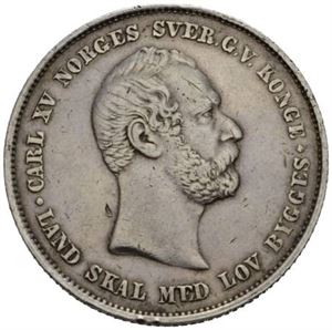 Speciedaler 1862. Små kantskader og riper/minor edge nicks and scratches.