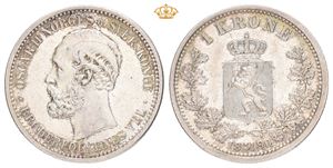 1 krone 1890. Prakteksemplar