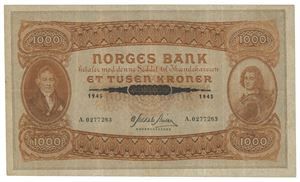 1000 kroner 1945. A.0277263