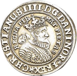 CHRISTIAN IV 1588-1648, CHRISTIANIA, 1/2 speciedaler 1648. R. S.19