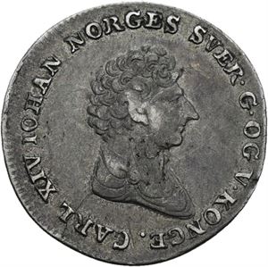 CARL XIV JOHAN 1818-1844. KONGSBERG. 8 skilling 1825