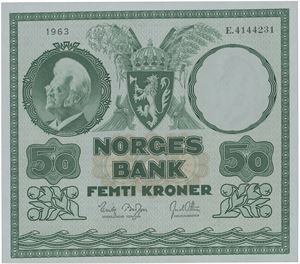 50 kroner 1963. E.4144231.
