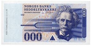 Norges Banks Seddeltrykkeri, Familiedagen 13.11.95. Se "Norges Pengesedler" 22.utgave 2011 s.237