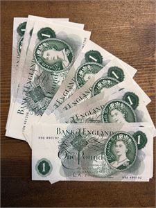 1 Pound – ND (1960–1977) – Series C – L.K. O'Brien, 22 pieces