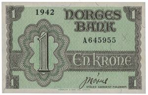 1 krone 1942. A645955
